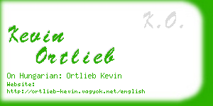 kevin ortlieb business card